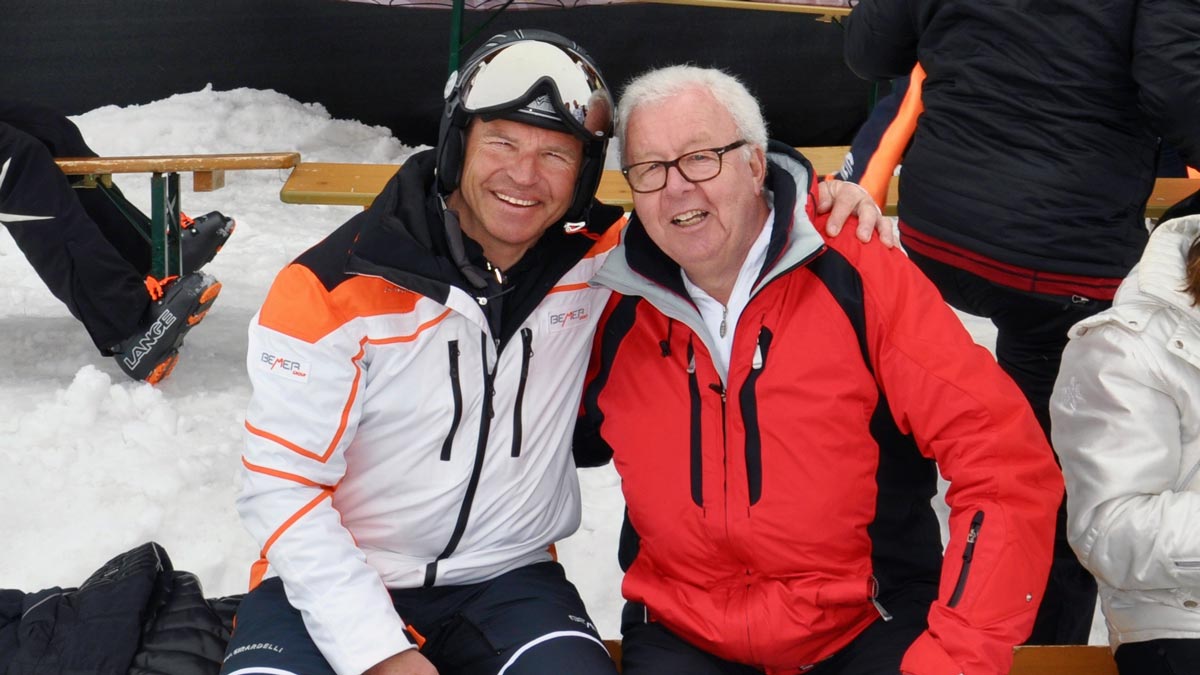 Alte Bekannte: Ski-Legende Marc Girardelli und Gourmino-Express-Autor Wolfgang Ritter