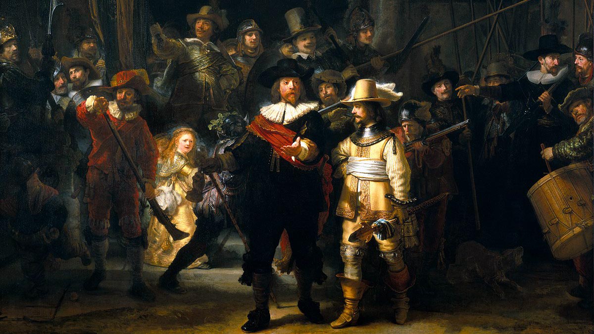 Ist im Reichsmuseum zu bestaunen: Die Nachtwache von Rembrandt van Rijn