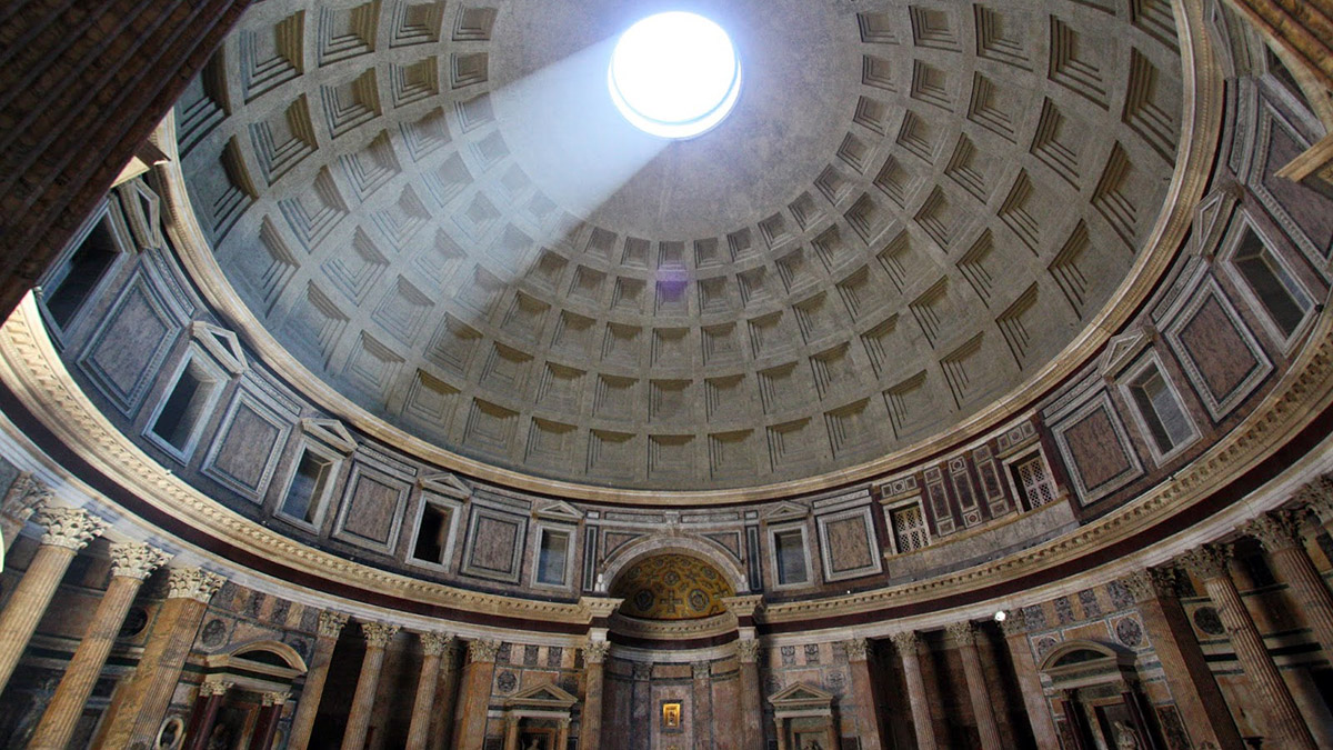 War Vorlage für den Petersdom: Die gewaltige Kuppel des Pantheon.