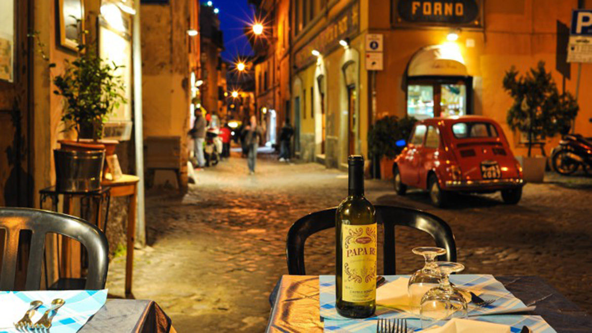 Trastevere: Romantik pur am Abend.