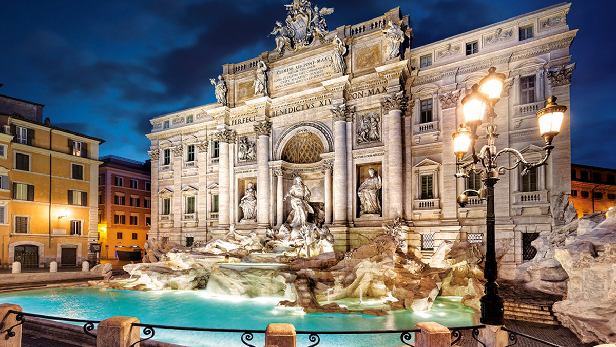 Pflichtprogramm für jeden Rom Touristen: Fontana di Trevi.