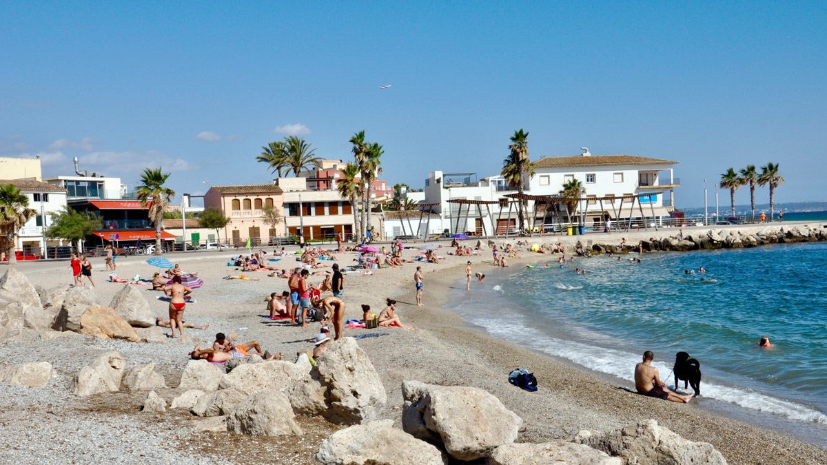 Auch bei Spaniern sehr beliebt: Der kleine Strand von Portixol. Foto WR