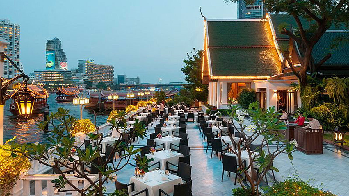 Terrasse Mandarin Oriental: Hier muss man einmal gesessen haben