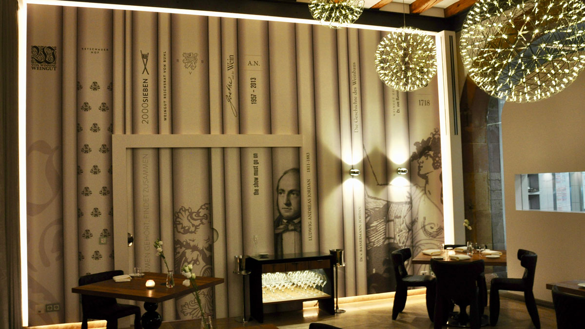 L.A. Jordan: Die Wandtapete wurde exklusiv für das Restaurant designed. Foto WR