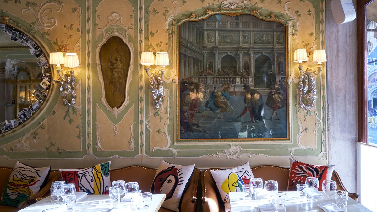 Das Quadri: Das schönste Restaurant in Venedig mit Blick auf den Markusplatz. Foto Quadri