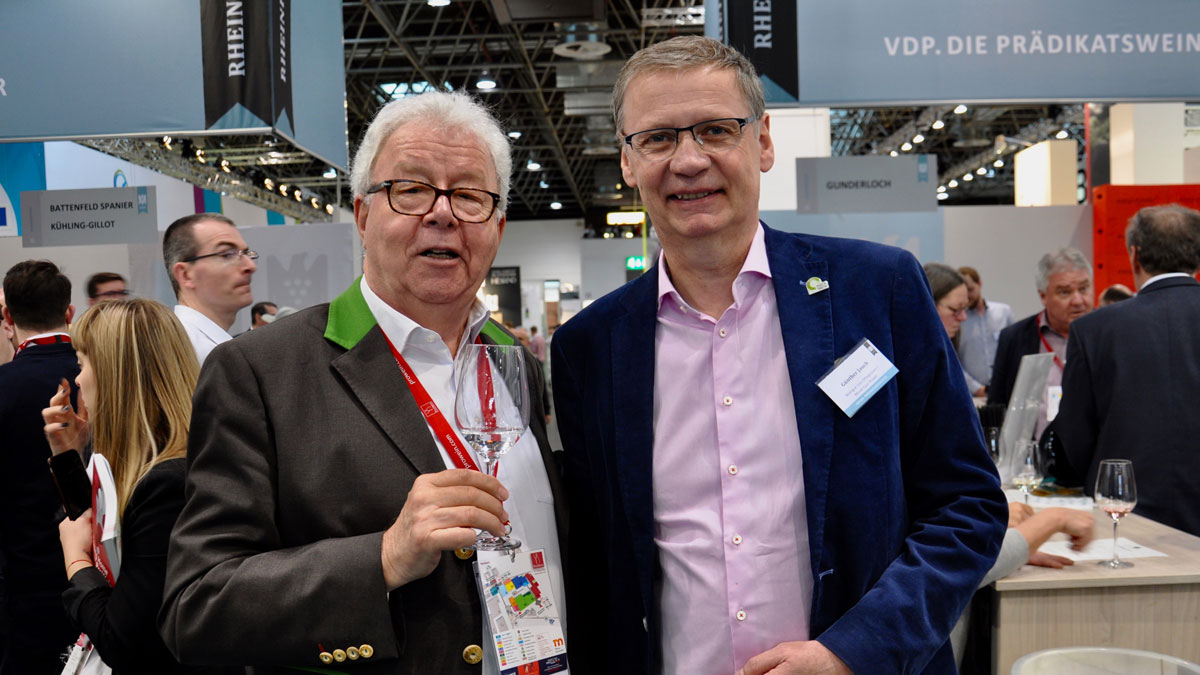 Moderator und Weingutsbesitzer Günther Jauch, Gourmino Express Autor Wolfgang Ritter. Foto WR