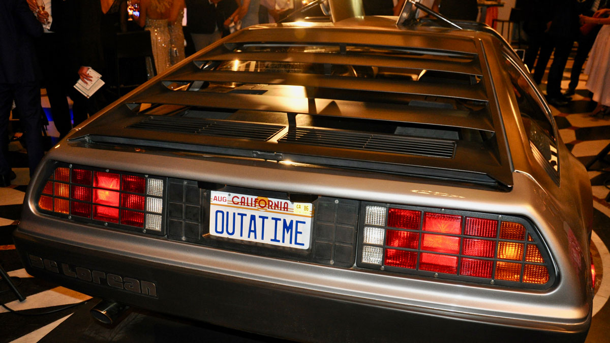 Begehrtes Fotomotiv: Der DeLorean aus dem Filmklassiker „Zurück in die Zukunft". Foto WR
