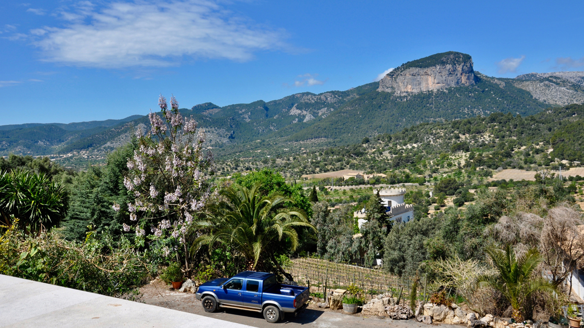 Castell Miquel: Blick auf das Tramuntana Gebirge. Foto HvF