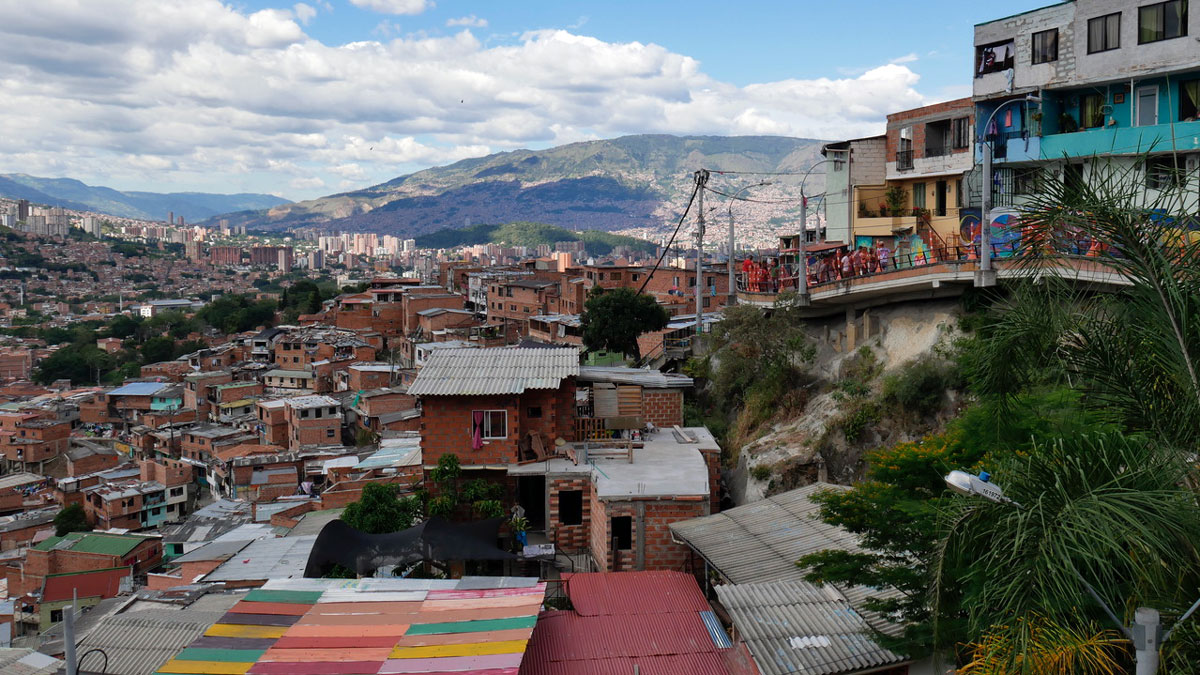 Blick von der "Comuna13" in das Tal von Medellin