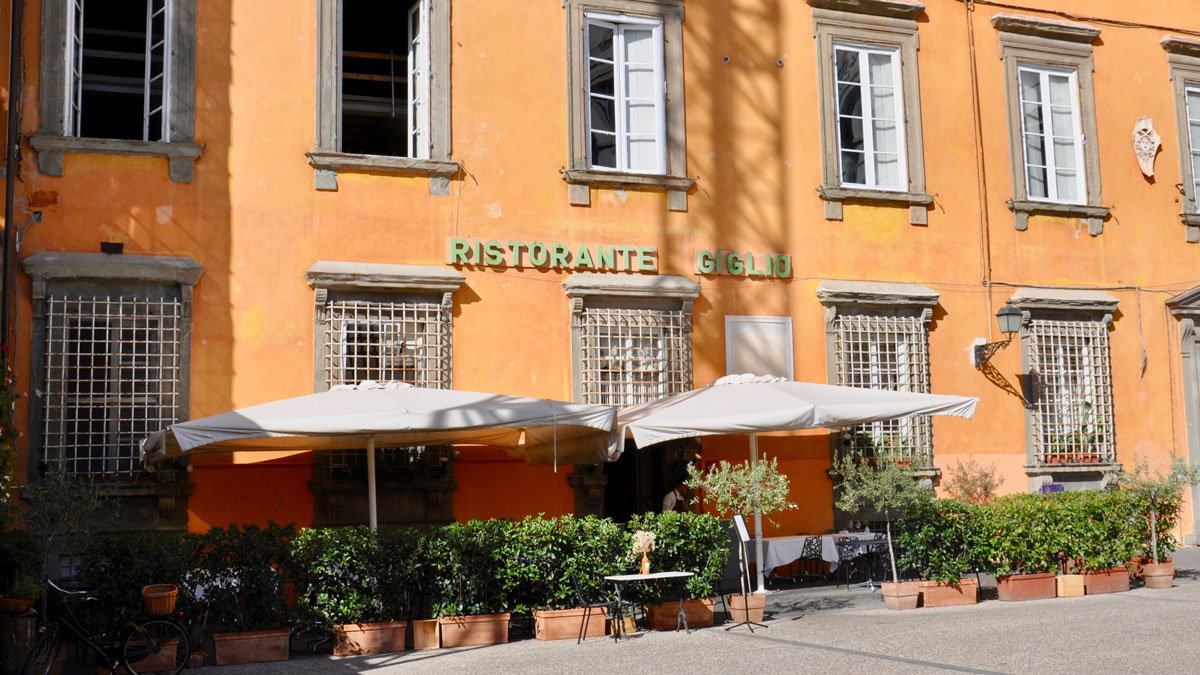 Lucca. Restaurant „Giglio“: Beste Küche an der Piazza del Giulio. Foto WR