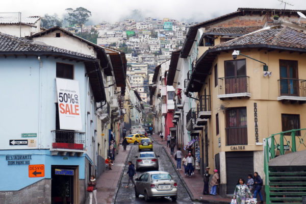 Quitos verwinkelte Innenstadt. Foto JW