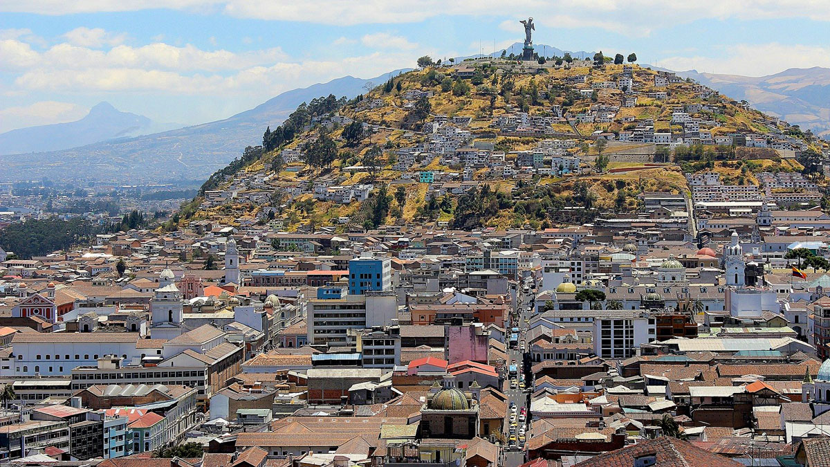 Blick über Quito.