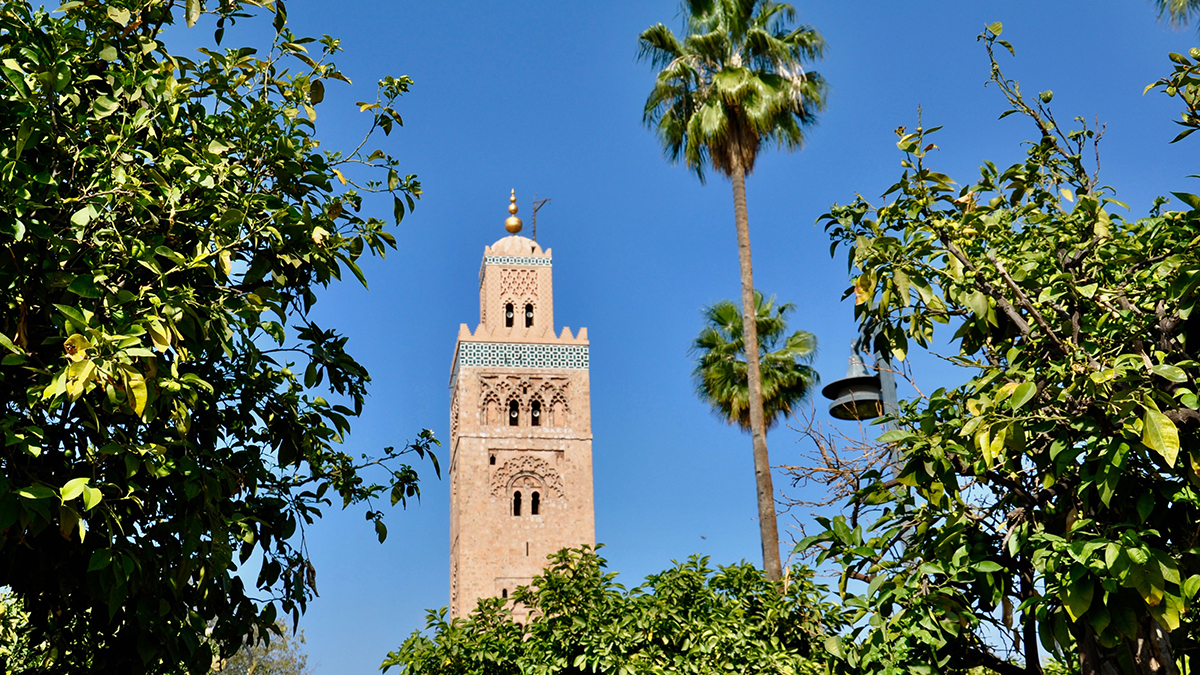 Wahrzeichen der Stadt: Das Minarett der Koutoubia-Moschee. Foto WR