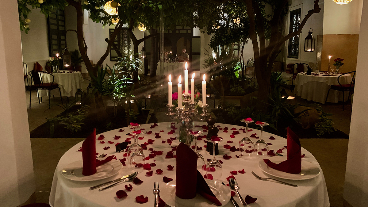 Riad el Cadi: Romantik pur in den Innenhöfen des „Hotels“. Foto WR